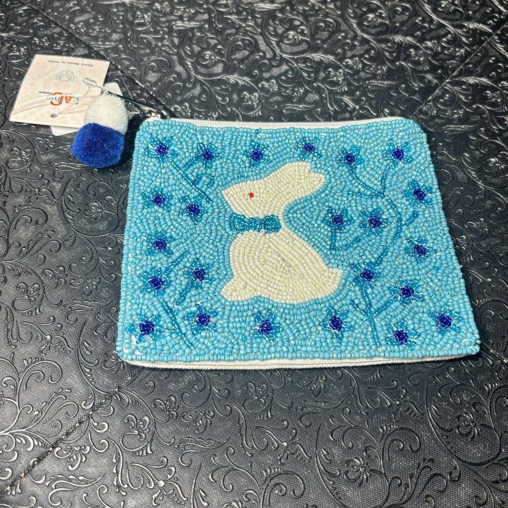 New LA Chic Designs Beaded Coin Purse - Bunny
